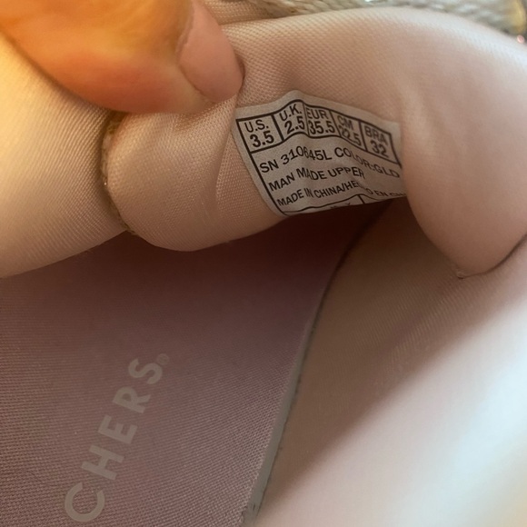 EUC- Skechers Street Shoutouts - Glitter Queen. Size 3.5 girls. - Picture 3 of 7